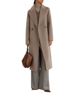 Women's Thea Wool-Blend Double-Breasted Blind-Seam Coat