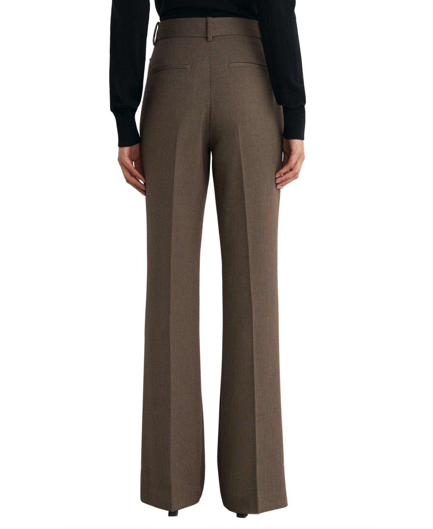Petite Gabi Puppytooth Flared Trousers