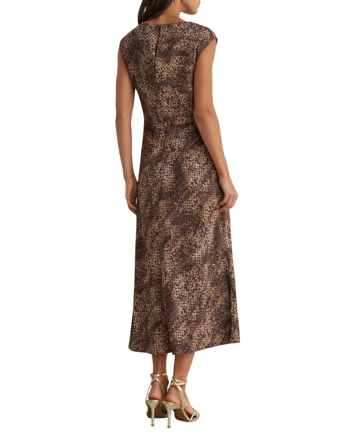 Reiss Women's Camie Draped-Detail Printed Midi Dress