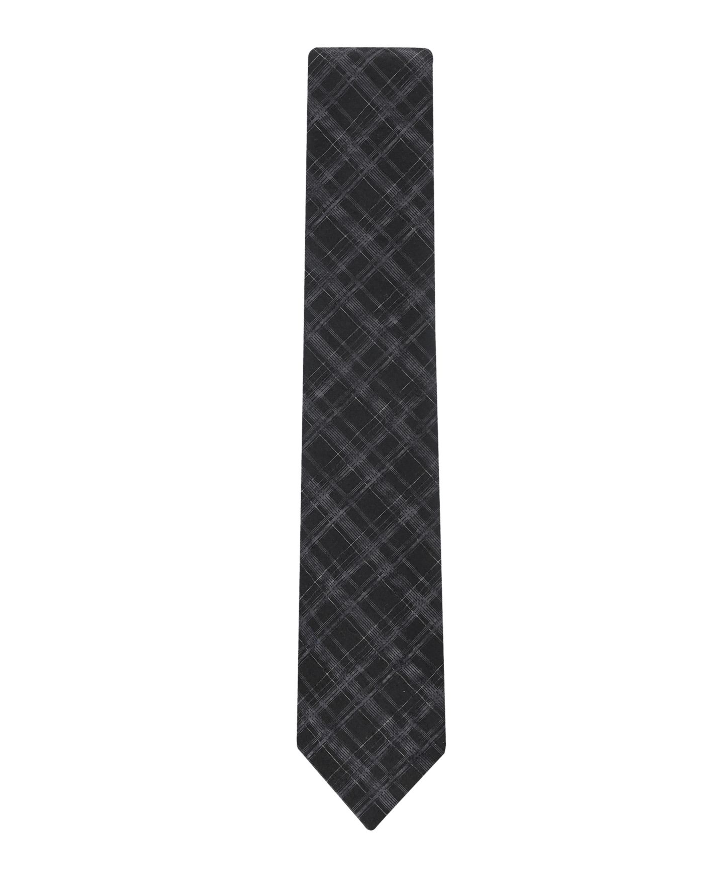 Мужской галстук Calvin Klein Willis Grid Classic Tie, цвет: Чёрный — фото 3