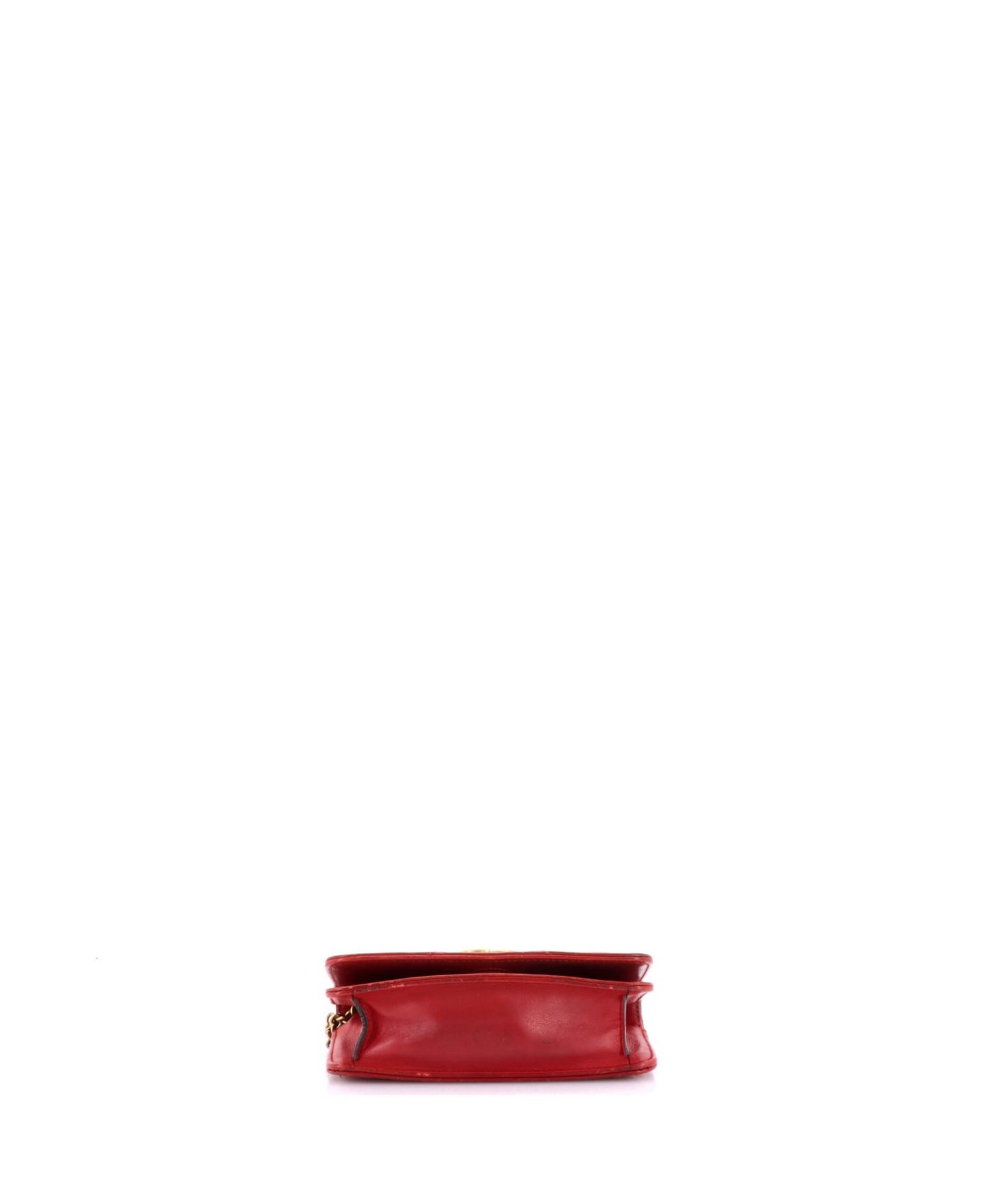Mini GG Marmont Chain Flap Bag Matelasse Leather