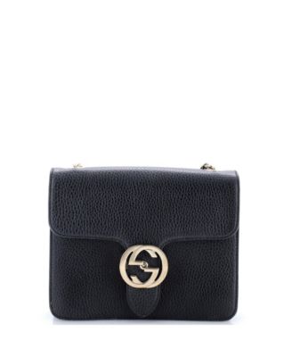 Small Interlocking Shoulder Bag Leather