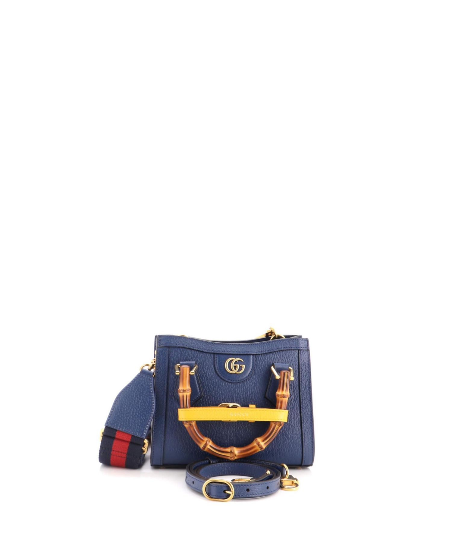 Mini Diana NM Bamboo Handle Tote Leather