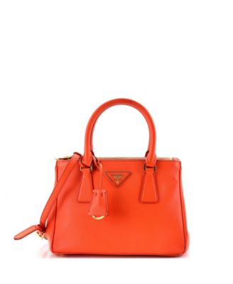 Small Double Zip Lux Tote Saffiano Leather