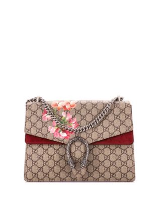 Medium Dionysus Bag Blooms Print GG Coated Canvas