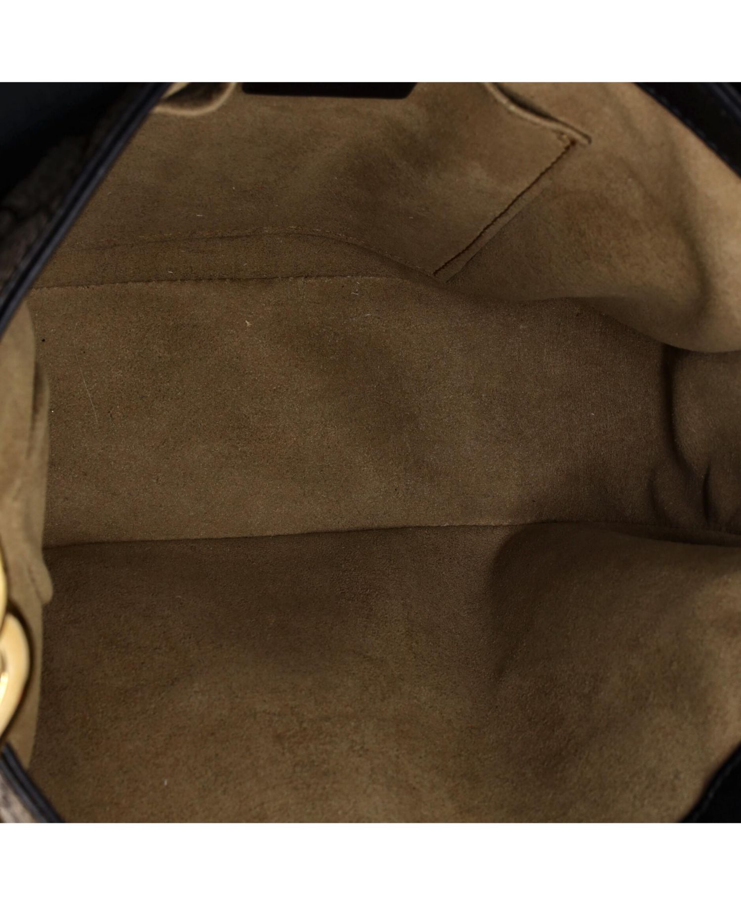 Medium Padlock Saddle Shoulder Bag GG Coated Canvas and Leather