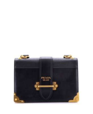 Large Cahier Crossbody Bag Leather and Saffiano Leather