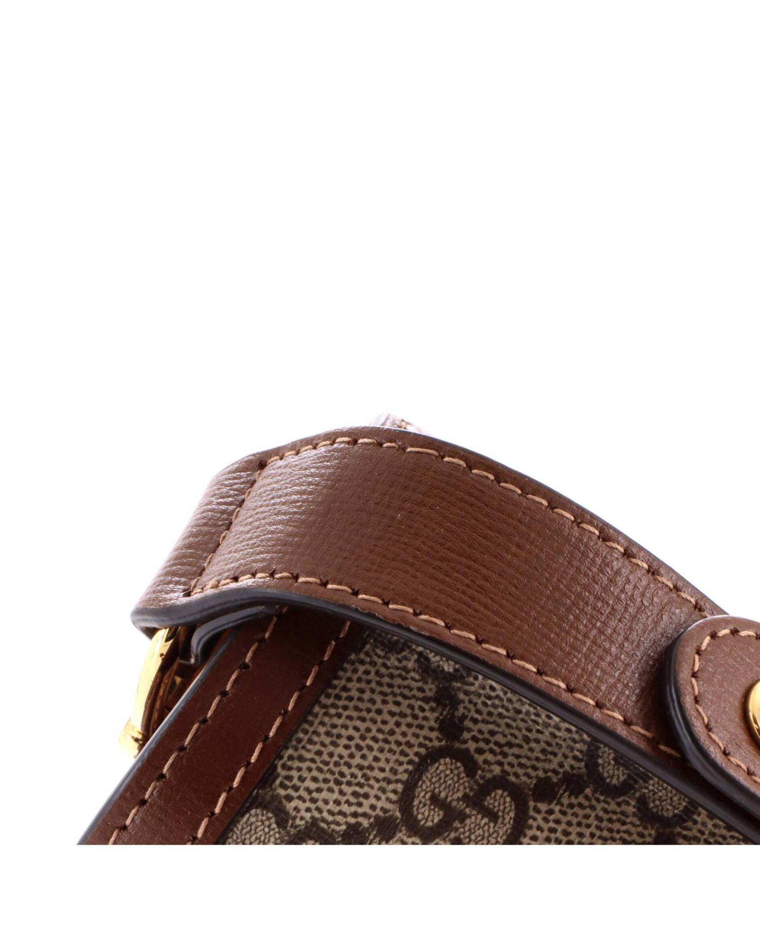 Mini Horsebit 1955 Rounded Shoulder Bag GG Coated Canvas and Leather