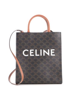 Small Vertical Cabas Tote Triomphe Coated Canvas