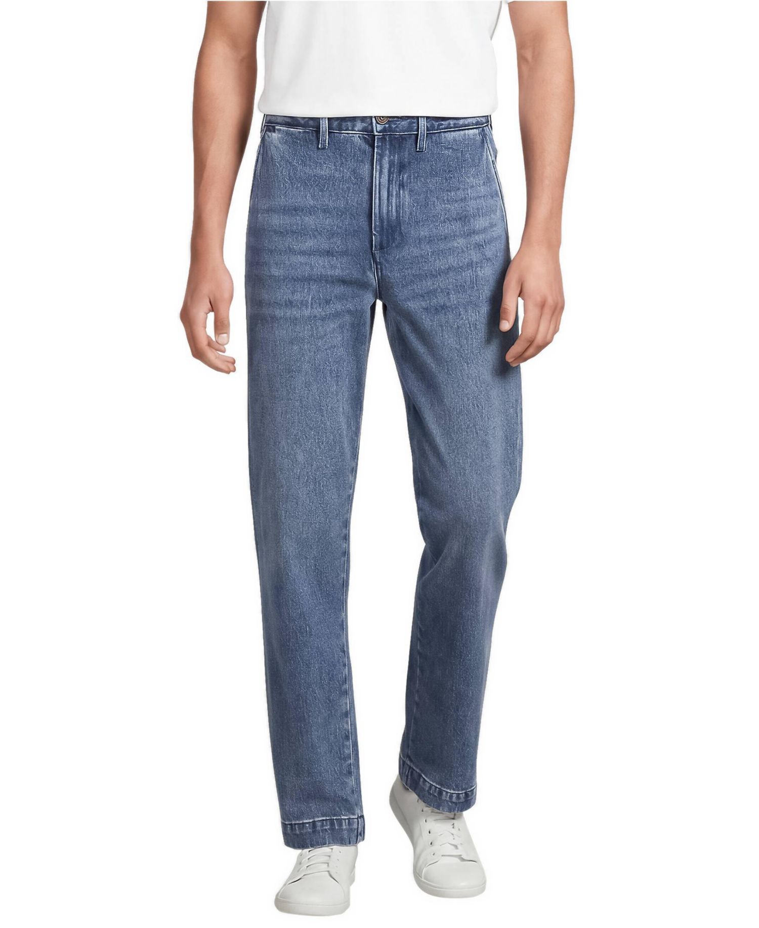 Men's Stretch Comfort Waist Classic Straight-Fit Denim Trouser