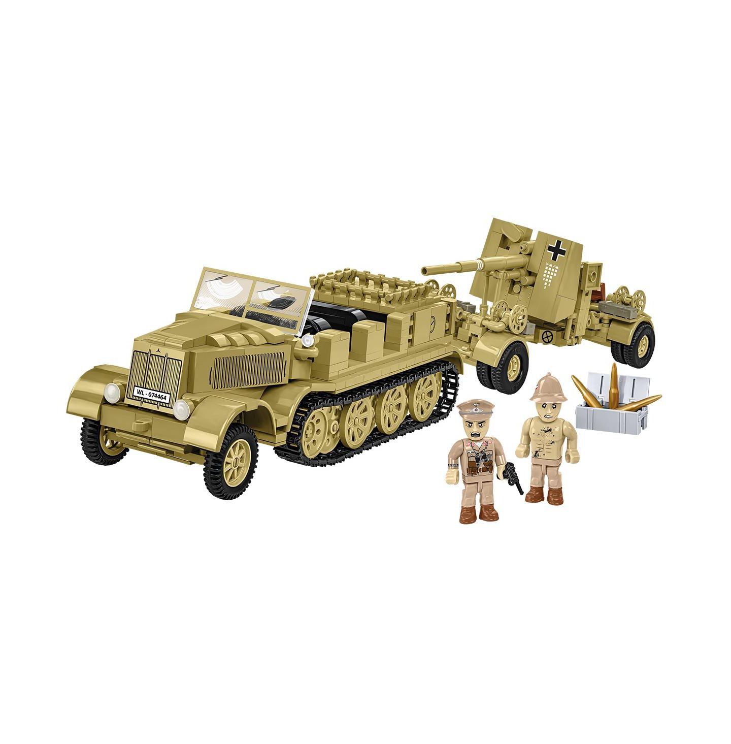 Детские конструкторы COBI Historical Collection Wwii Sd.Kfz. 8 towing 8.8cm Flak 36, 975 pieces — фото 3