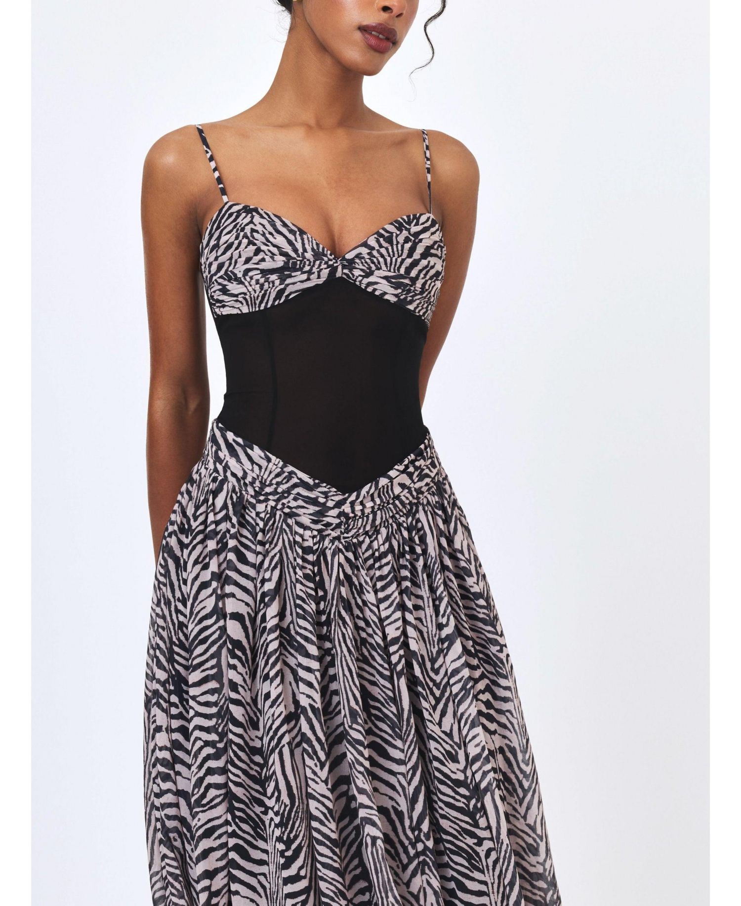 Women's Onora Zebra-Print Chiffon Maxi Dress