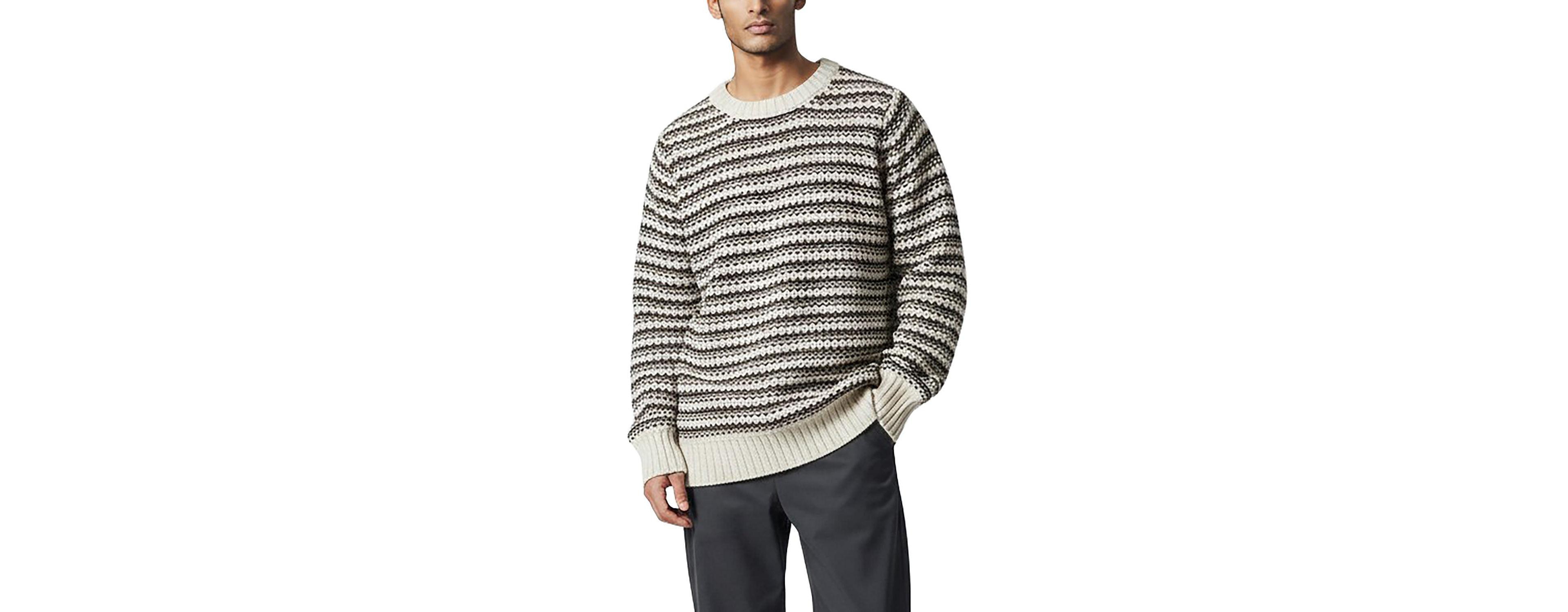 Hope & Henry Men's Organic Cotton Stripe Sweater