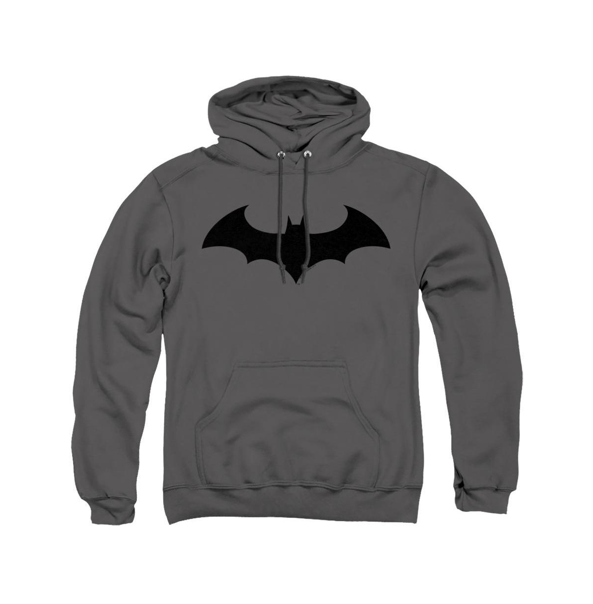 BM1553-AFTH-2 Batman Hush Logo Adult Pullover Hoodie, Charcoal - Medium