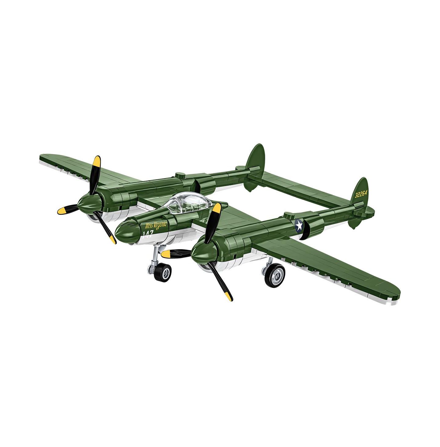 Детский конструктор COBI Wwii Lockheed P-38 Lightning Plane Historical Collection 1:48 Scale Rotating Propellers 332-Piece Building Set, Ages 7+ — фото 2
