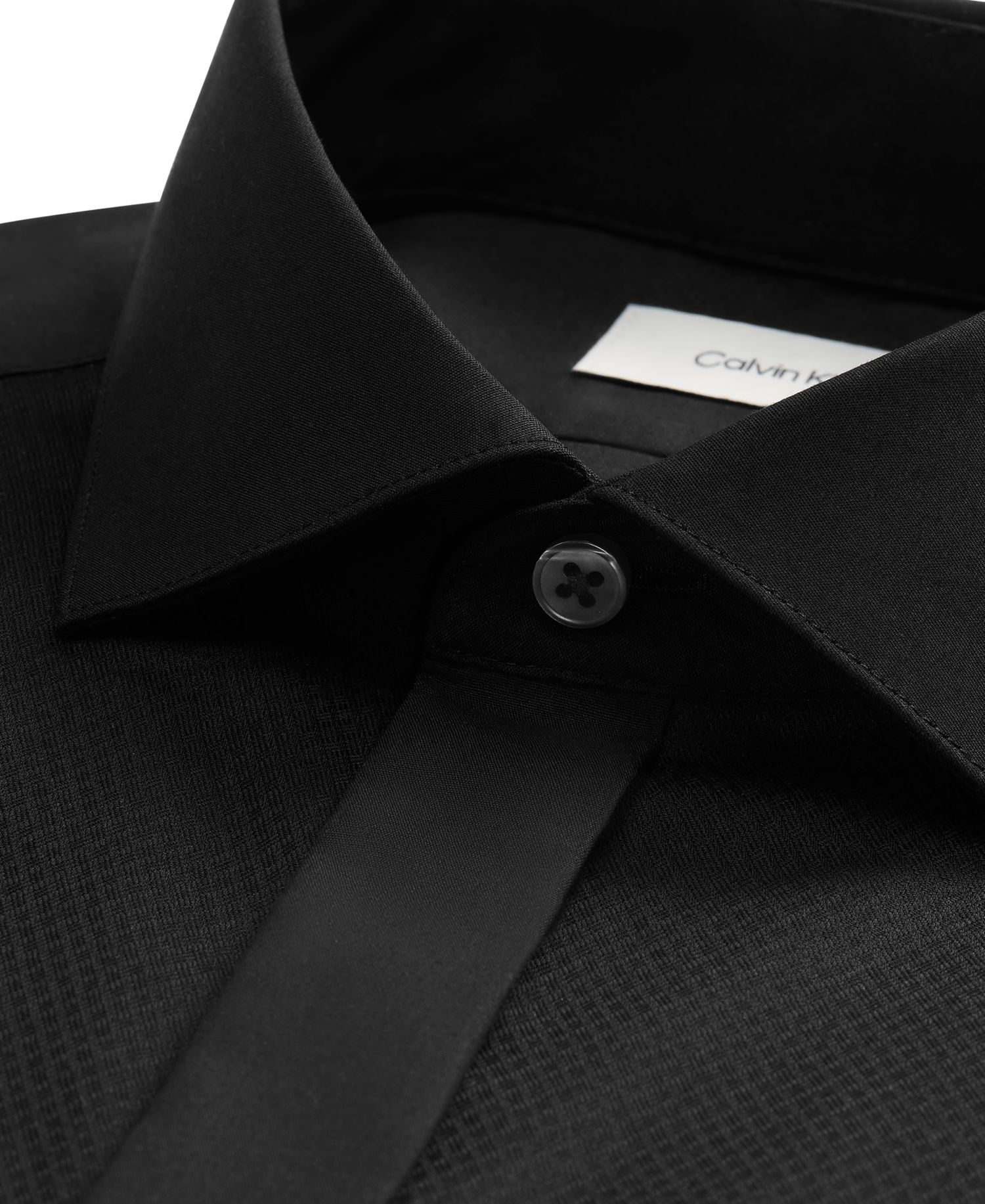 Men's Tailored Occasion Slim-Fit Stretch Pique Bib Dress Shirt