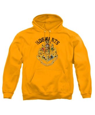Men's Distressed-Graphic Hogwarts Crest Classic-Fit Pullover Hoodie