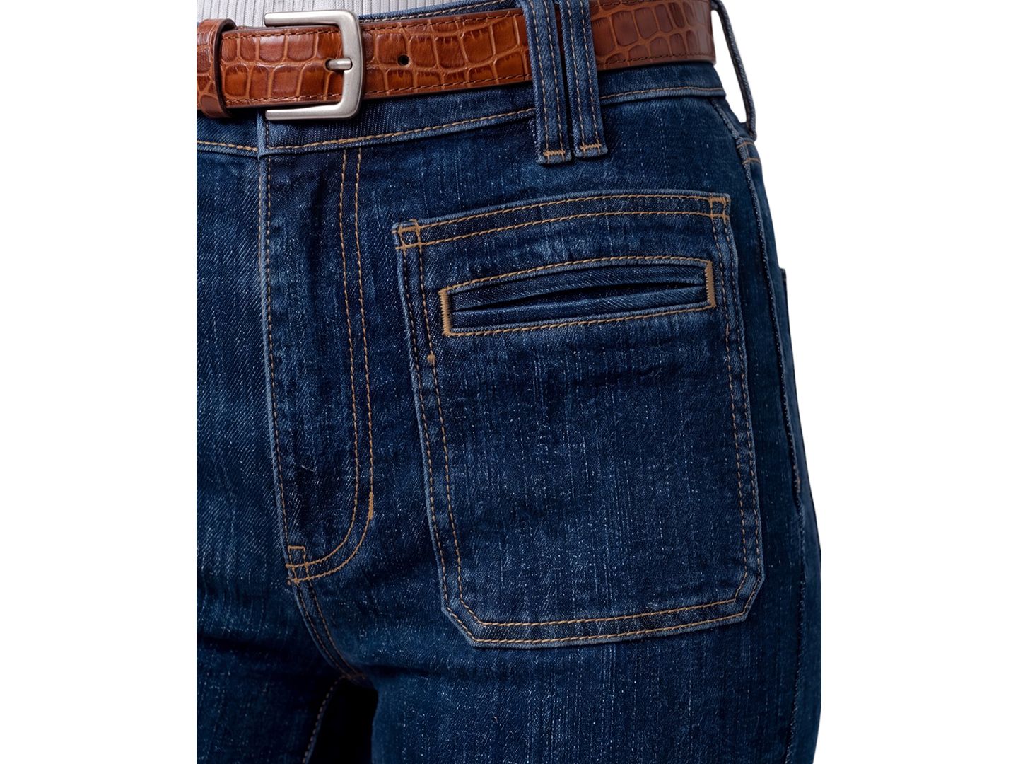 Женские джинсы Liverpool Los Angeles Hannah High-Waisted Flare, цвет: Синий — фото 2