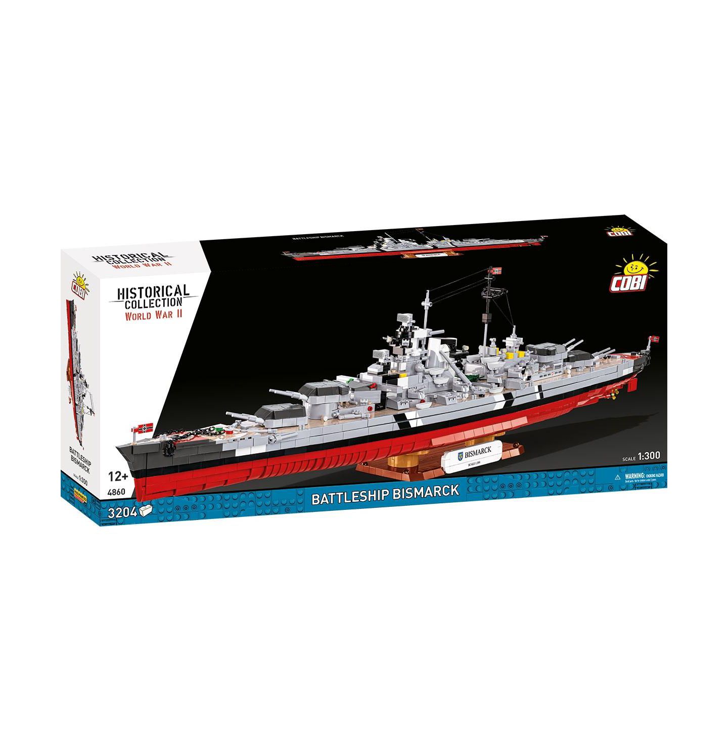 Детский конструктор COBI Historical Collection Wwii Battleship Bismarck 1:300 Scale Model 3,204-Piece Building Set, Ages 12+ — фото 1