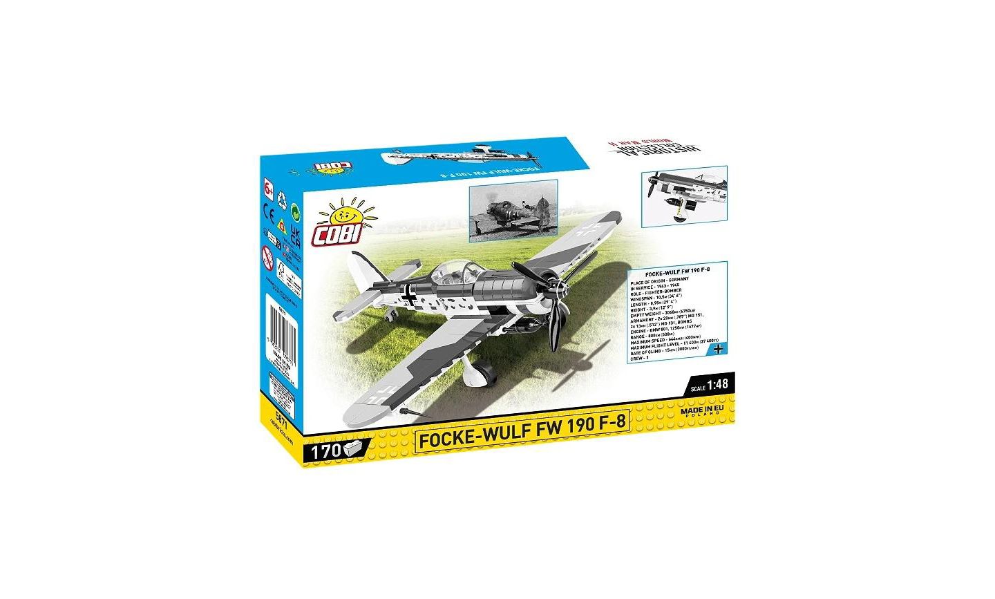 Детский конструктор COBI Historical Collection Wwii Focke-Wulf Fw 190 F-8 Rotating Propeller 170-Piece Building Set, Ages 6+ — фото 2
