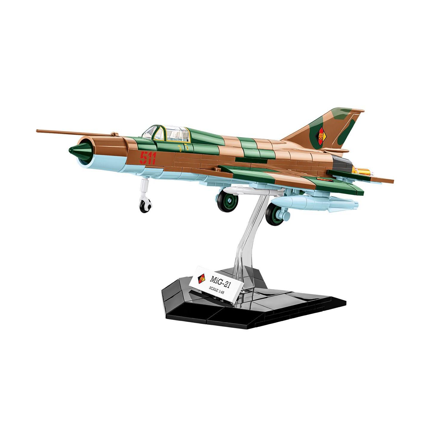 Детский конструктор COBI Armed Forces MiG-21 (GDR/Czechoslovakia) Fighter Jet 396-Piece Building Set, Ages 8+ — фото 6