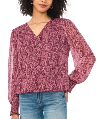 Women's Blouson V-Neck Top