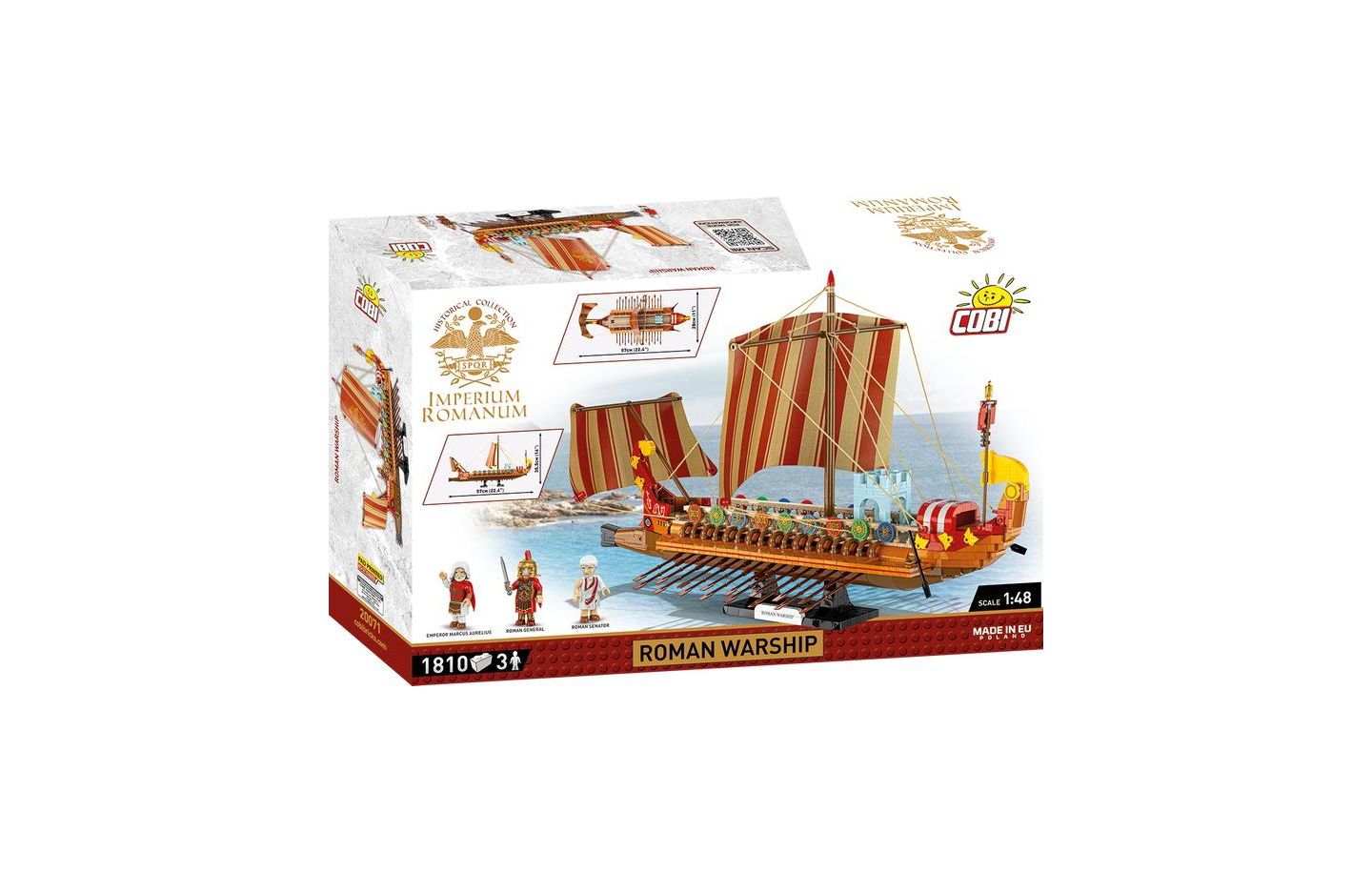 Детский конструктор COBI Historical Collection Imperium Romanum 1810-Piece Roman Warship Building Set, Ages 9+ — фото 2