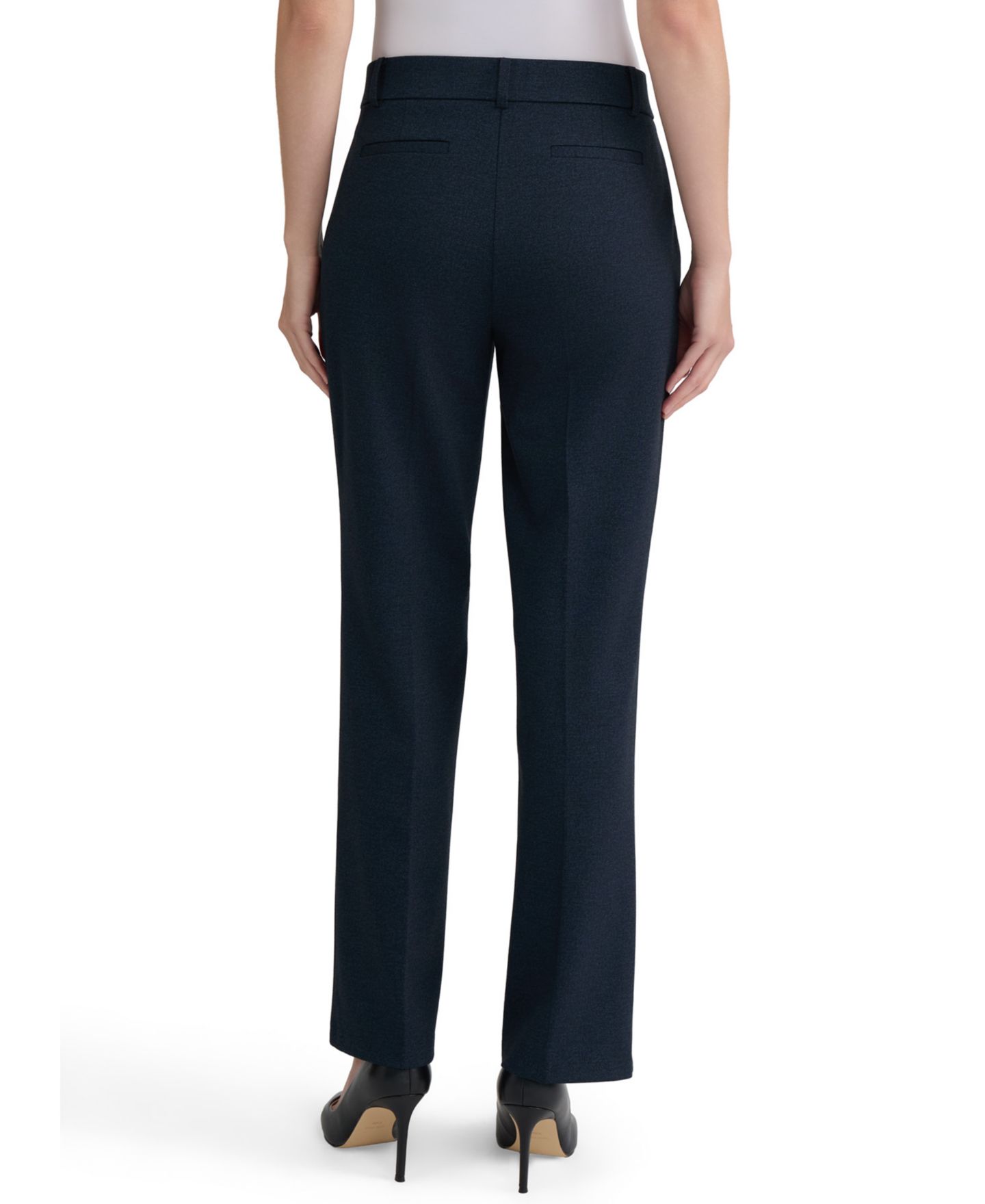 Женские брюки Kasper Faux-Fly Pull-On Straight-Leg, цвет: Синий — фото 6