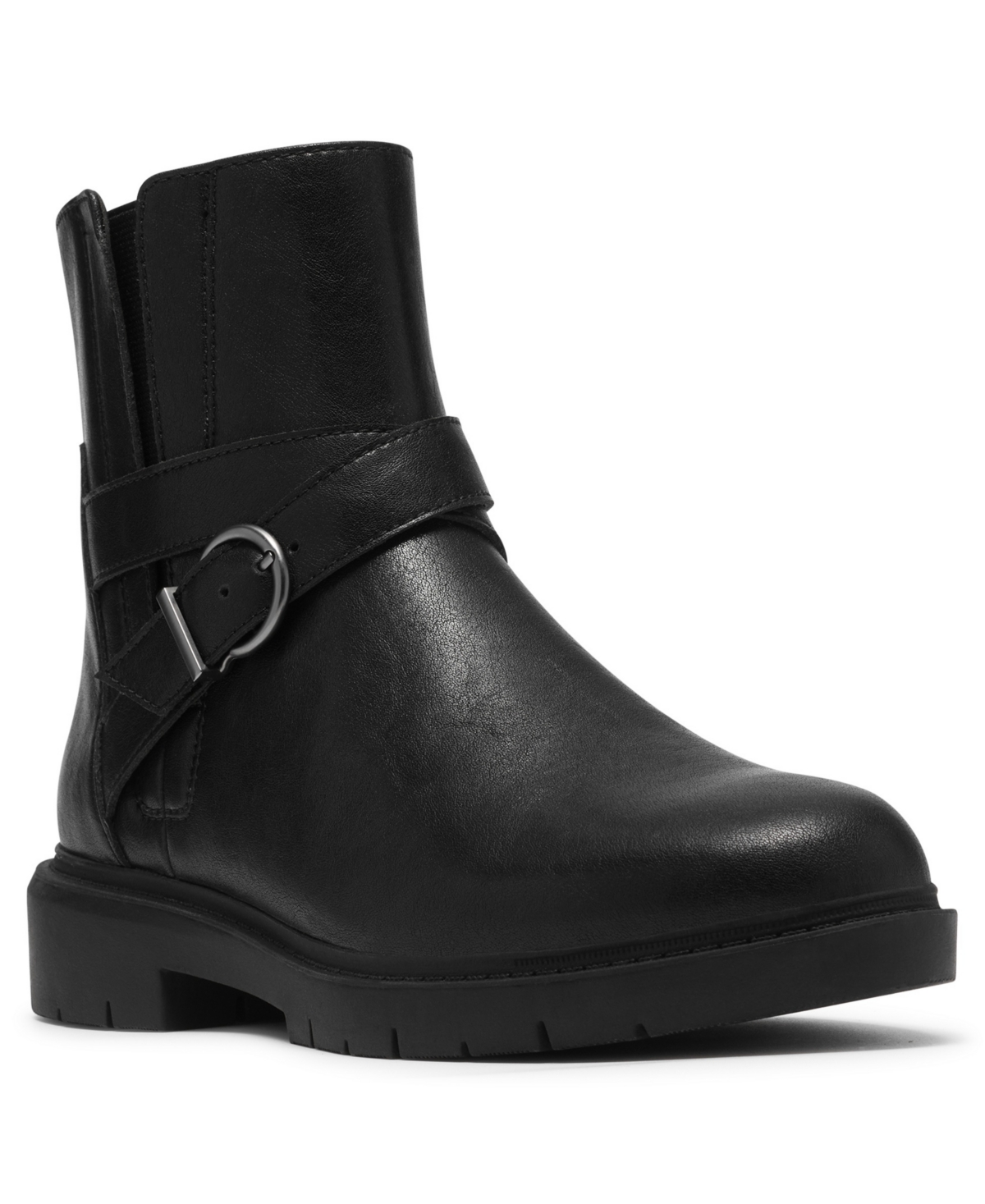 Clarks Women's Westlynn Lux Round Toe Booties In Black Leather