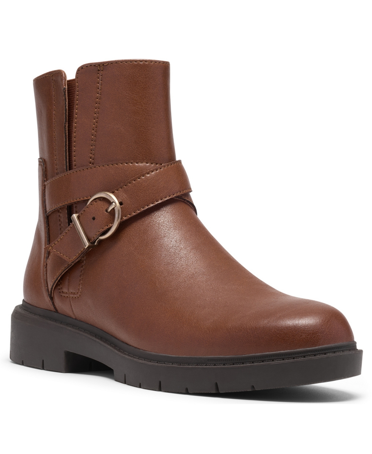 Clarks Women's Westlynn Lux Round Toe Booties In Cinnamon Leather
