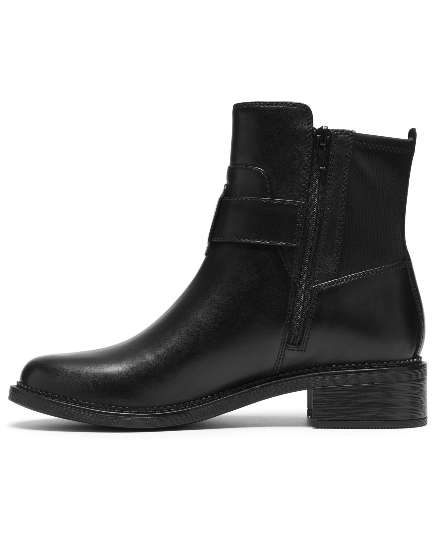 Женские ботинки Clarks Maye Beth Round Toe Booties, цвет: Чёрный кожаный — фото 6