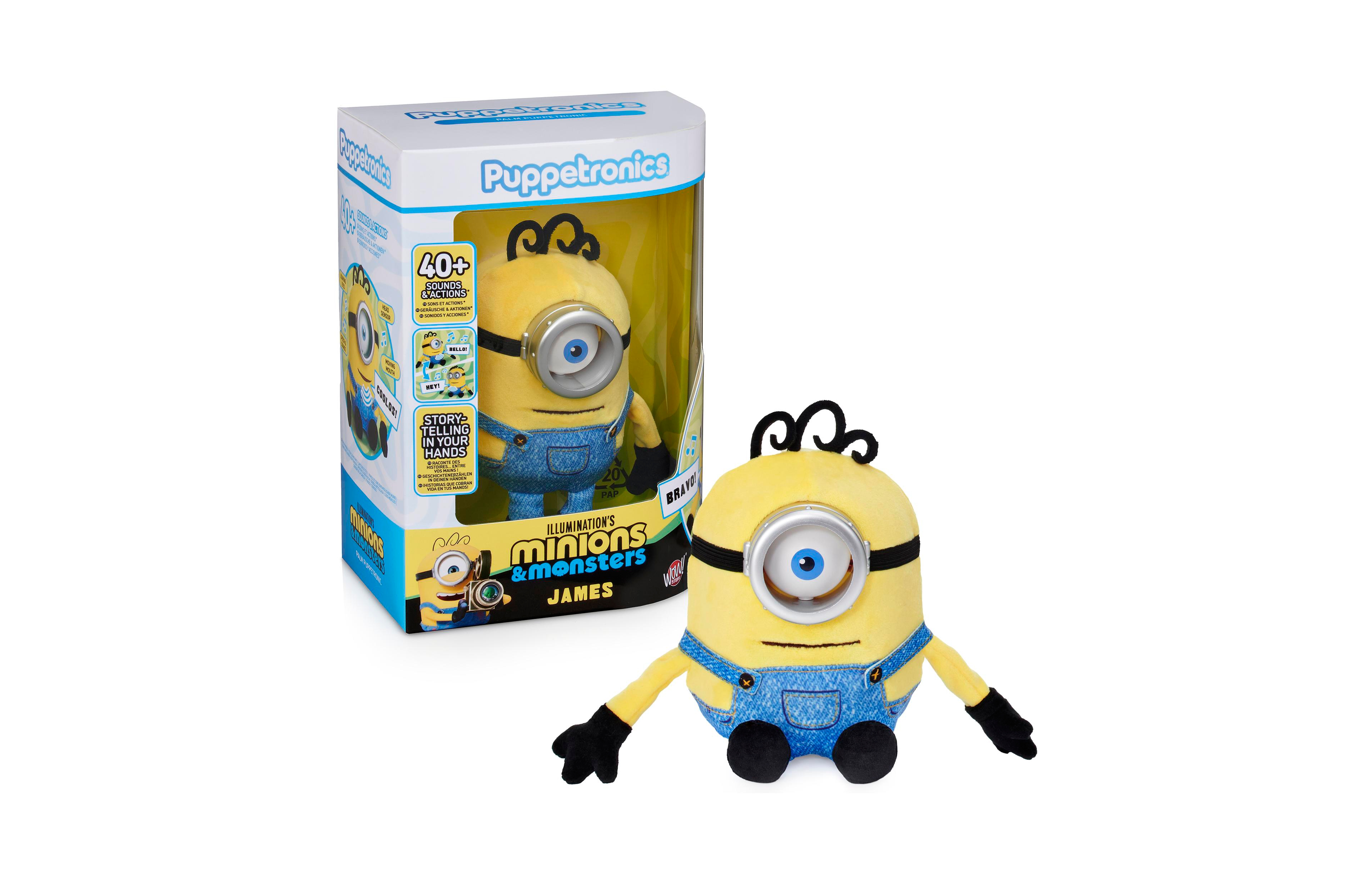 Minions Palm Puppetronic James, 18", Interactive Animatronic Toy