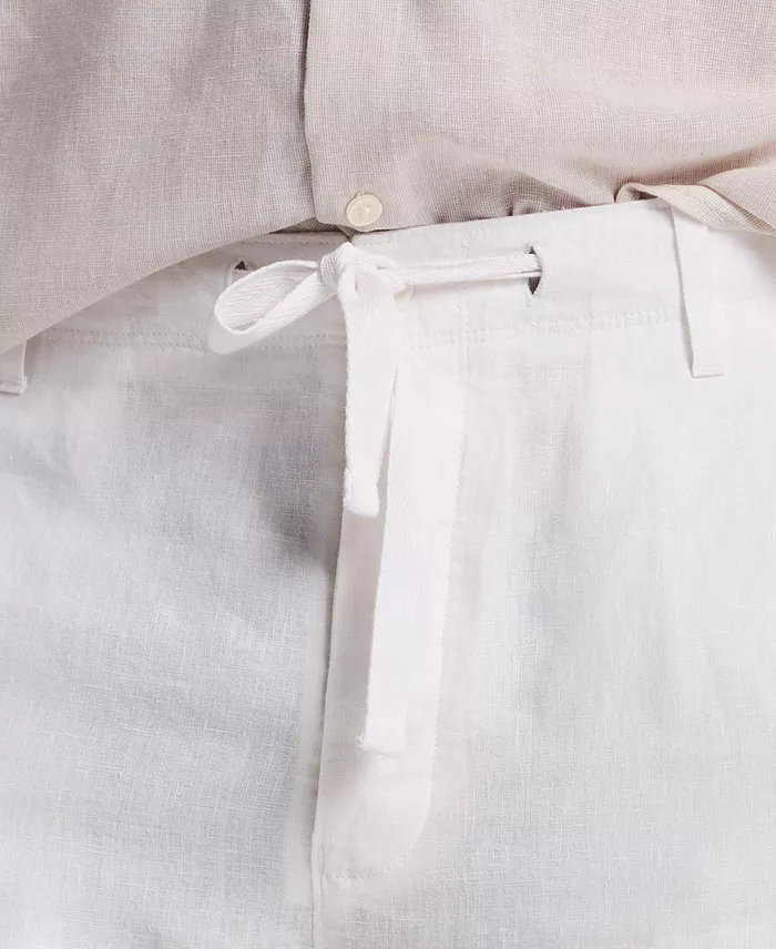 Men's Regular-Fit 100% Linen Drawstring Pants - thumbnail 4