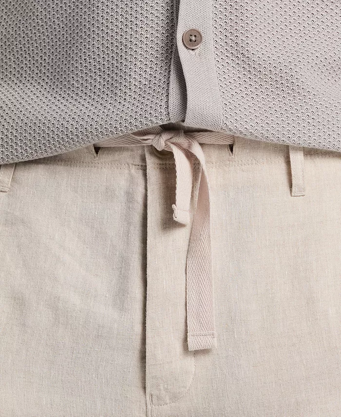 Men's Regular-Fit 100% Linen Drawstring Pants - thumbnail 9
