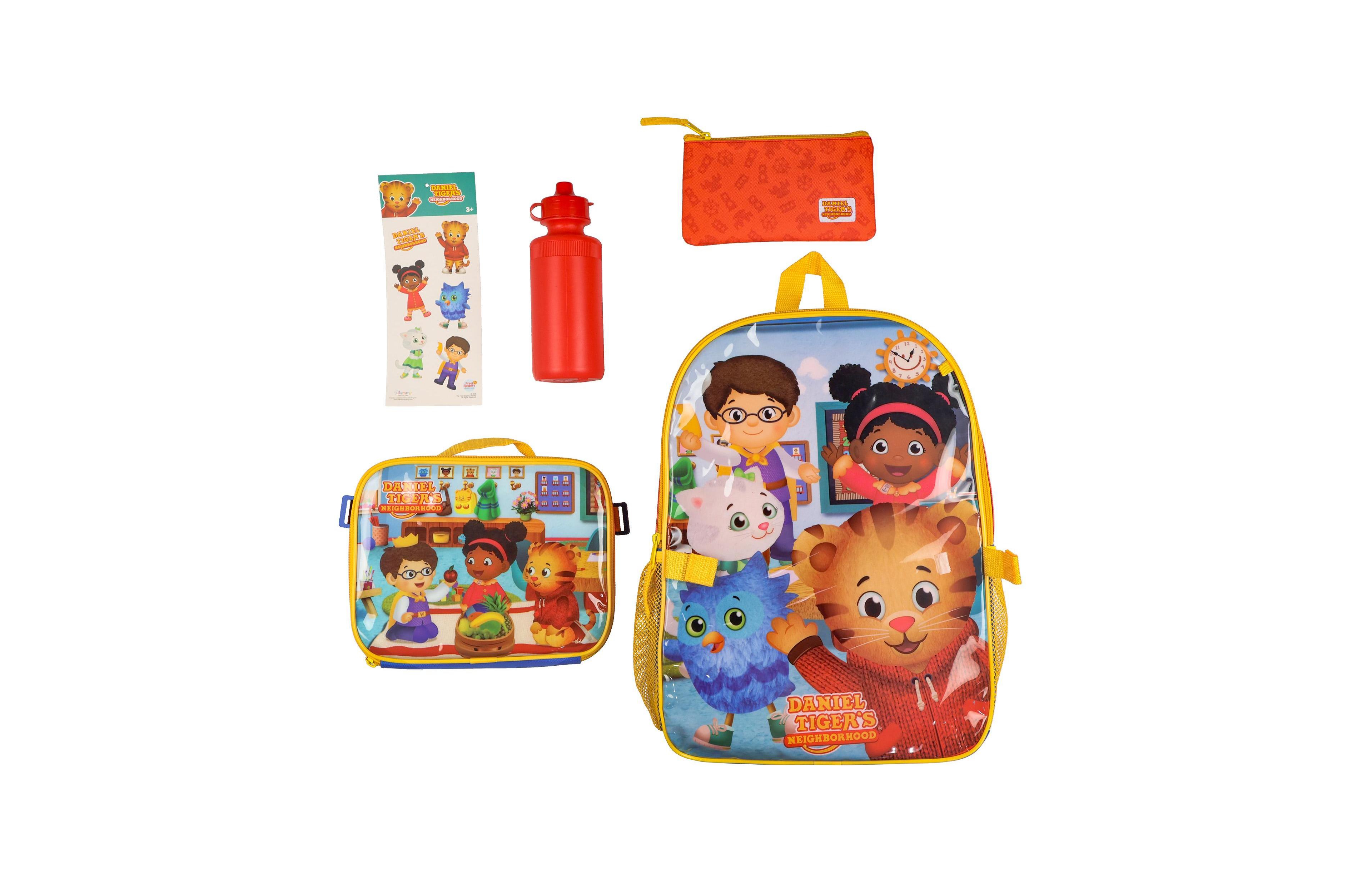 Daniel Tiger's Neighborhood Backpack 16 Inch 5 Piece Set With Detachable Lunch Tote