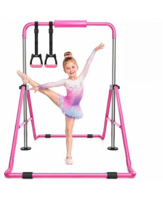 Gymnastics Bar for Kids, Adjustable Height Gymnastic Horizontal Bars, Folding Gymnastic Junior Training Kip Bar for Home