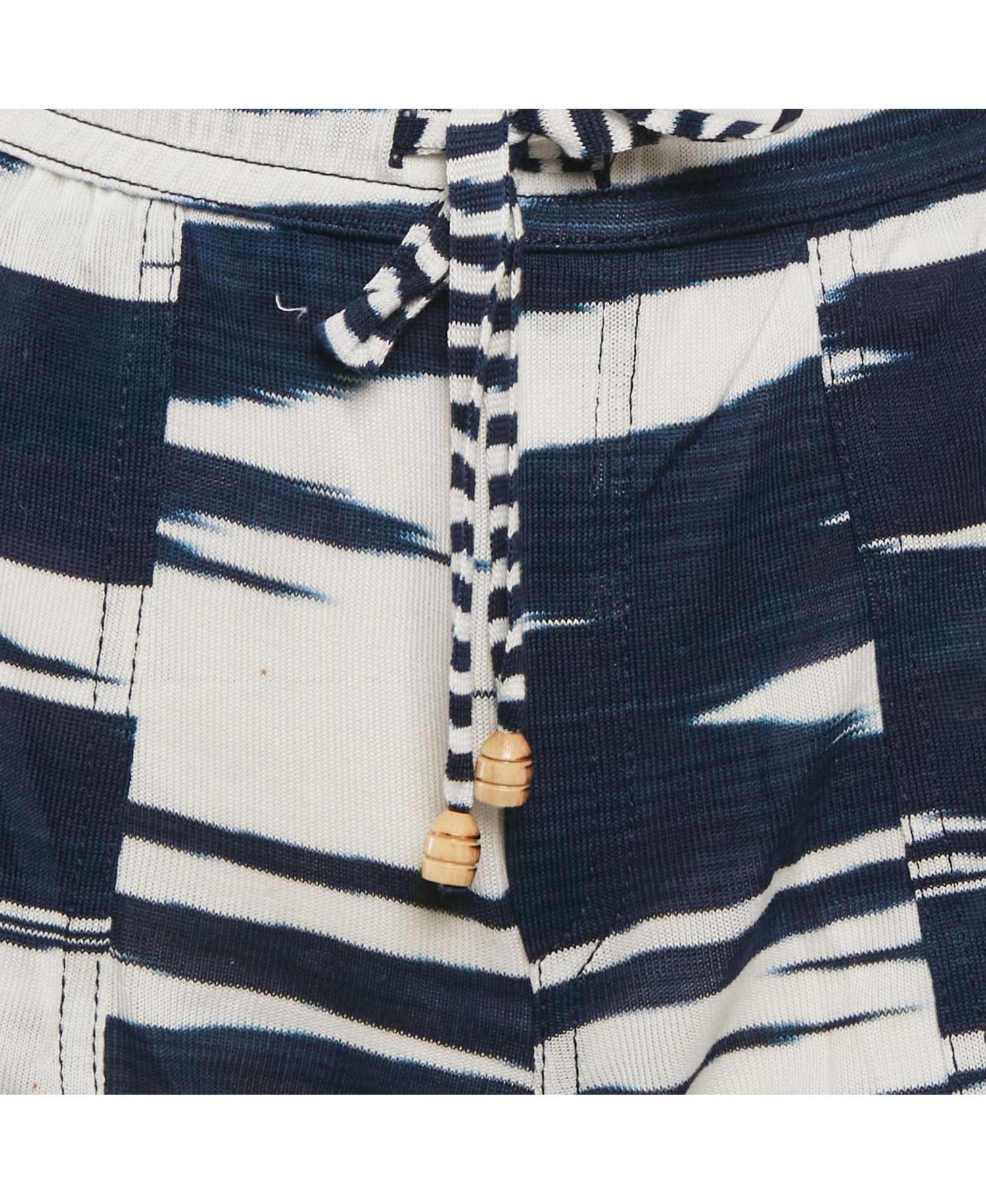 Women's Striped Knit Mid-Rise Drawstring Shorts, 7" Inseam