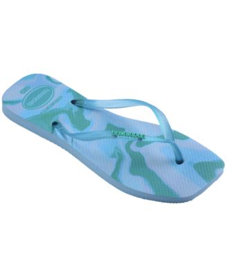 Women's Square Jelly Slim Slip-On Sandals