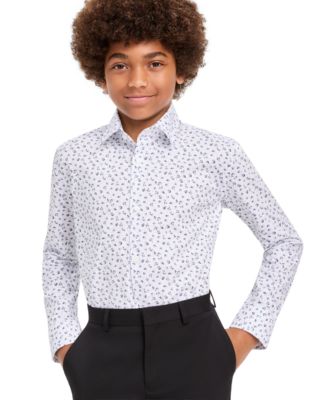 Boys' 4-20 Long-Sleeve Point-Collar Classic-Fit Cotton-Polyester Blend Dress Shirt