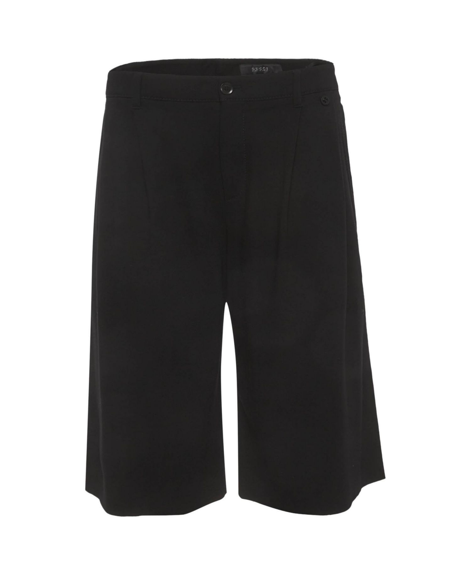 Women's Bermuda Pleated Mid-Rise Stretch Crepe Shorts, 7" Inseam