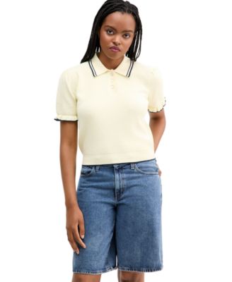 Premium Women's Short-Sleeve Pull-On Polo Shirt