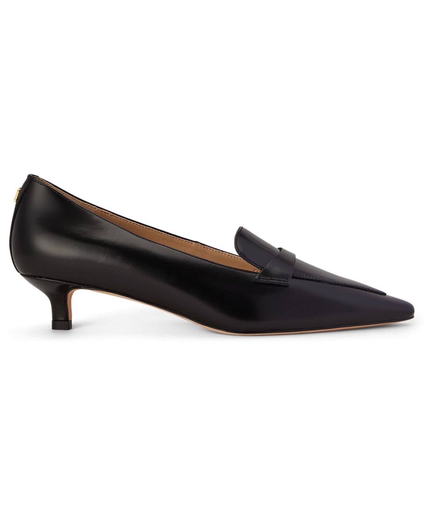 Женские туфли Lauren Ralph Lauren Francesca Slip-On Loafer Pumps, цвет: Чёрный гладкий кожаный — фото 2