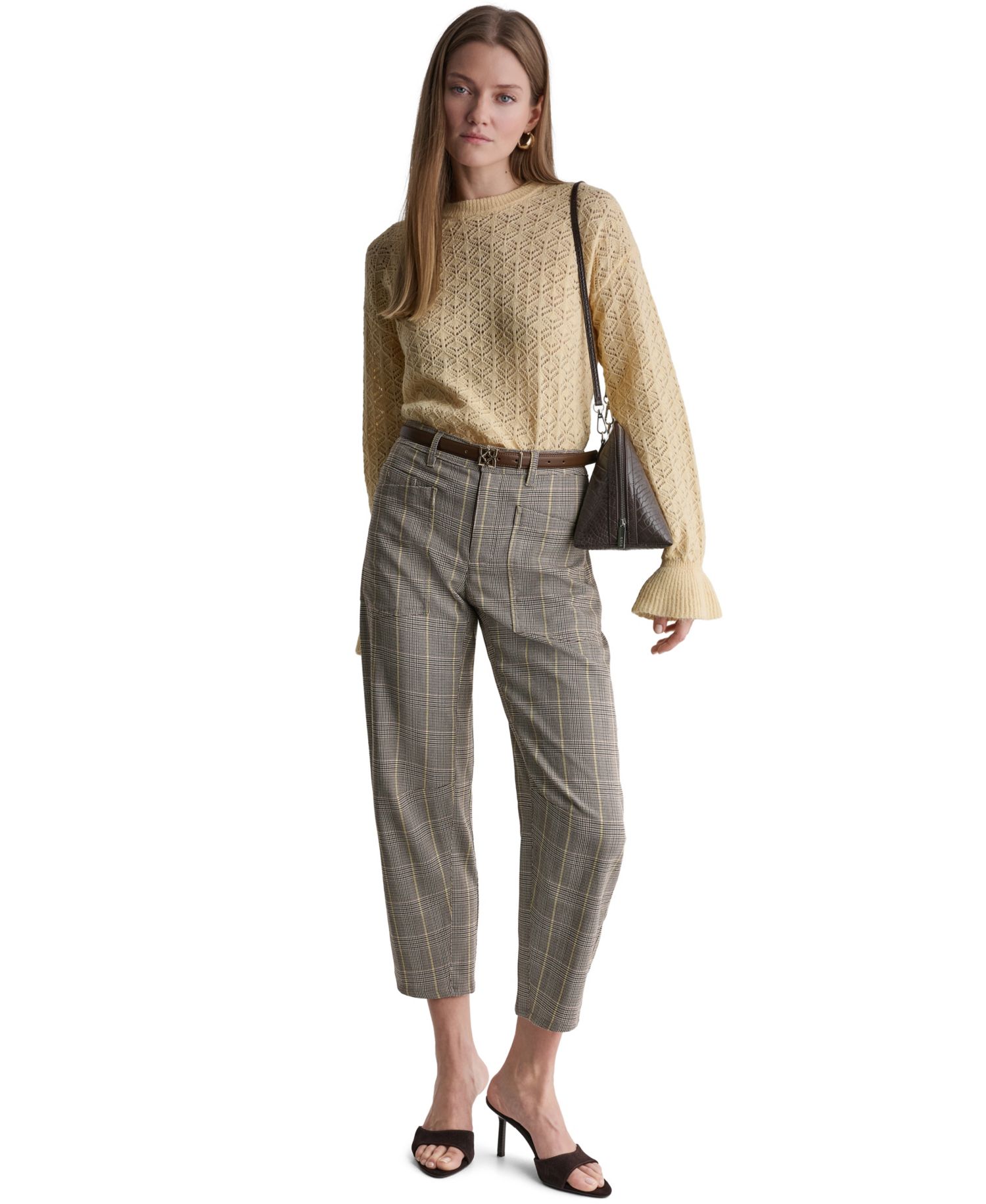 Women's Plaid Barrel Pants