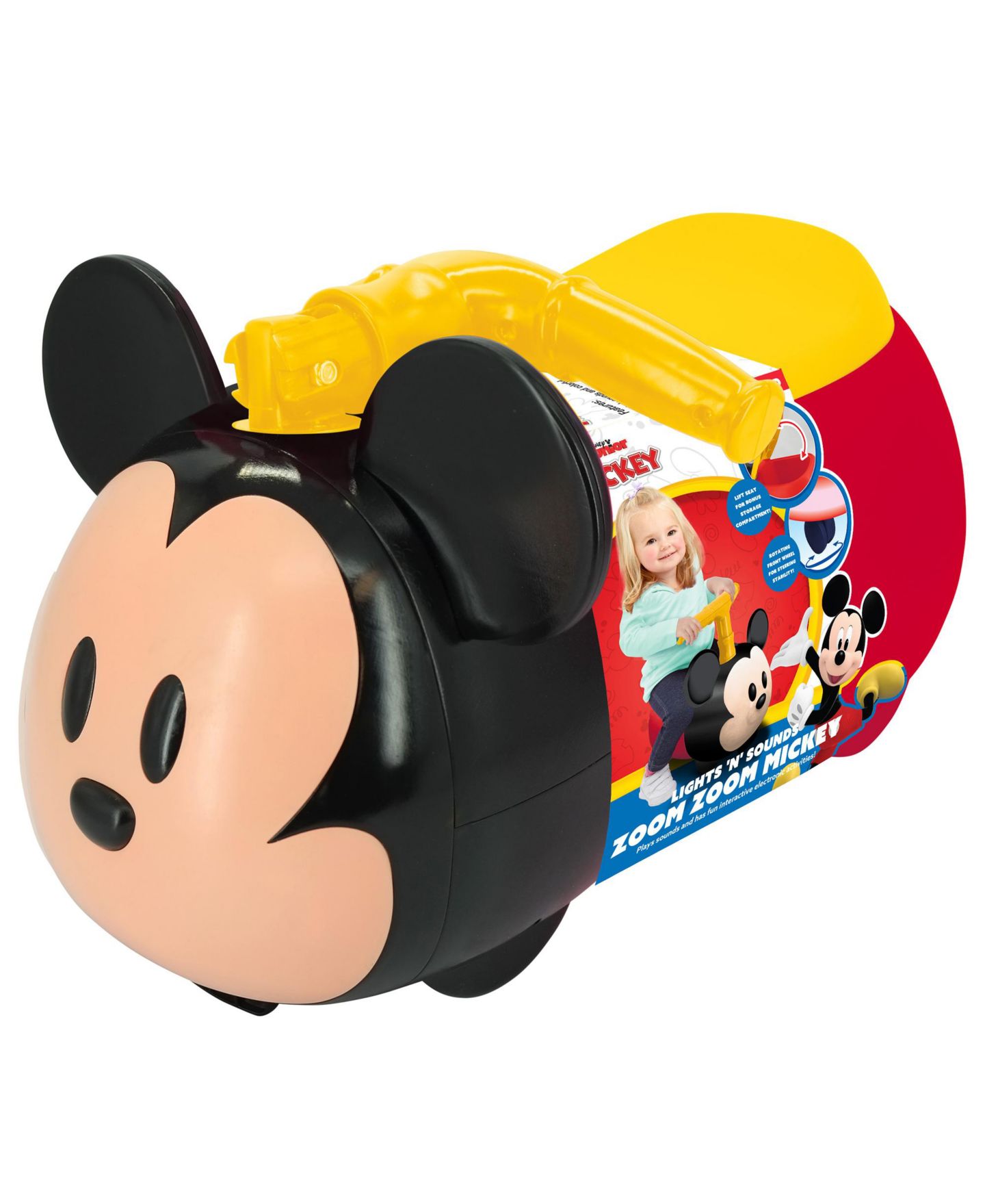 Детская игрушка Kiddieland Zoom Zoom Ride-On: Mickey with Interactive Lights & Sounds, Ages 12-24 Months — фото 7