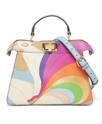 Women's Small Peekaboo ISeeU 'Girl Inlay' Leather Satchel