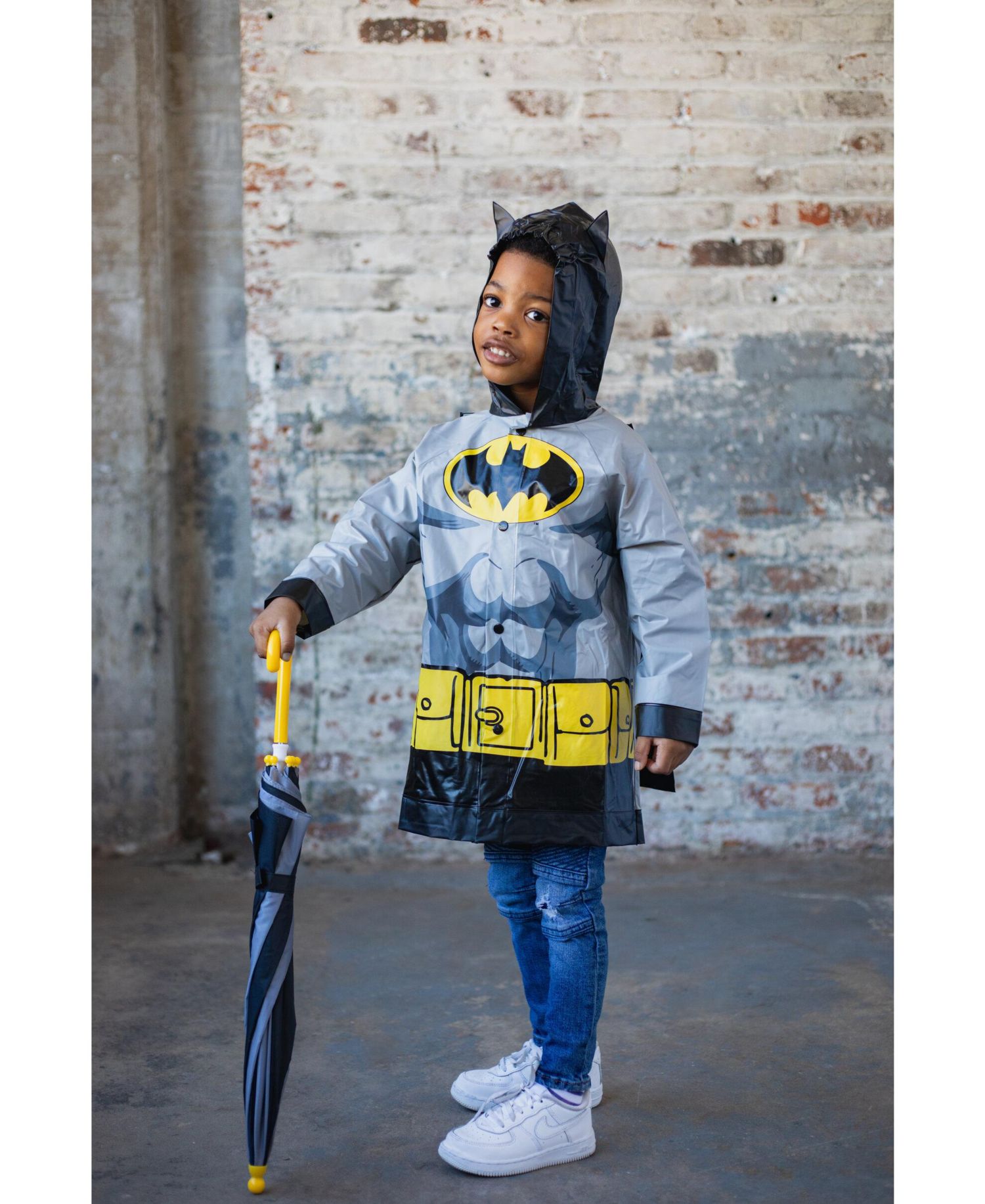 Toddler Boys' Cosplay 3-Piece Rain Jacket and Umbrella Set