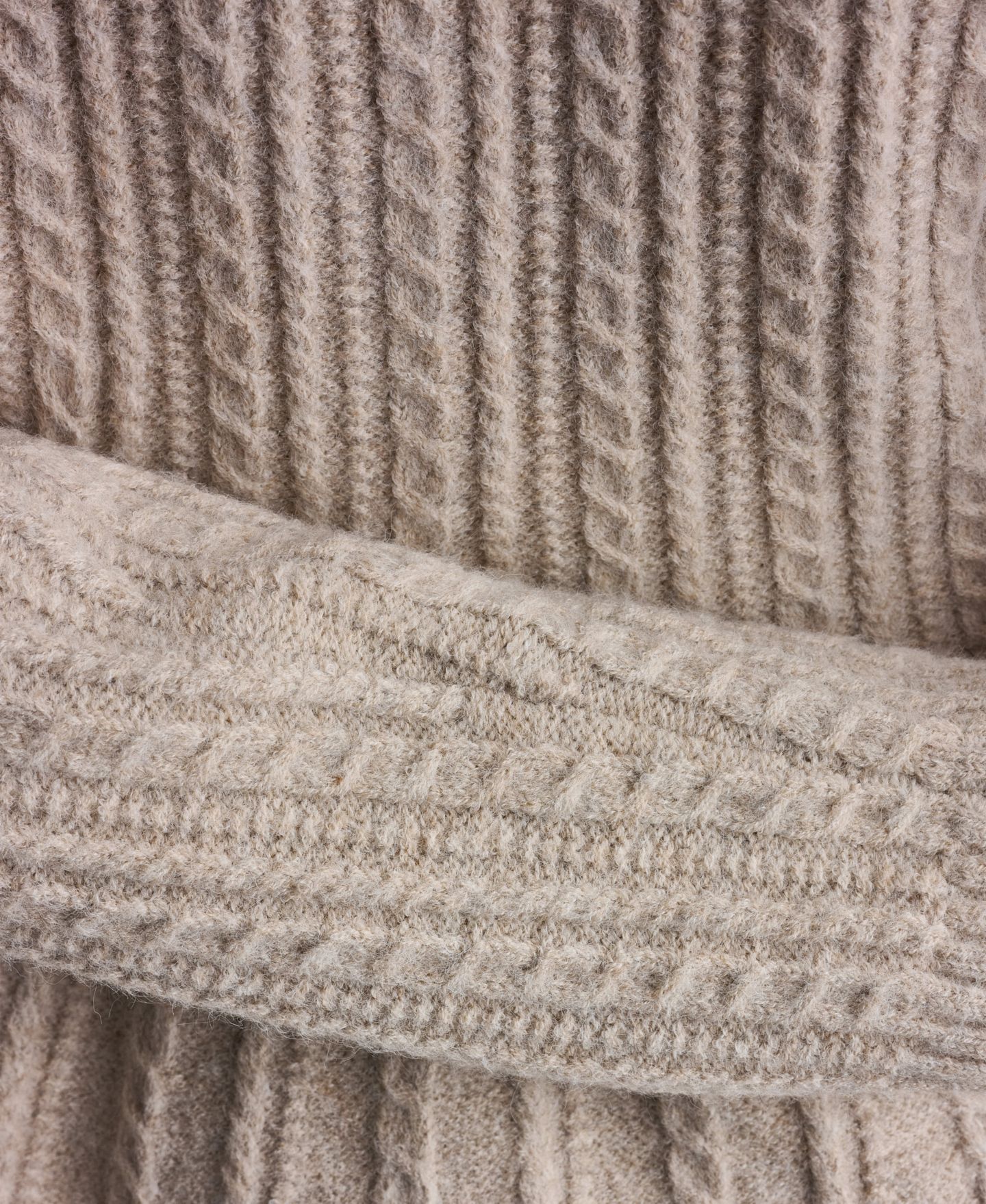 Женский кардиган BCBG Peplum Cable-Knit Cardigan, цвет: Меланжевый овсяный — фото 13