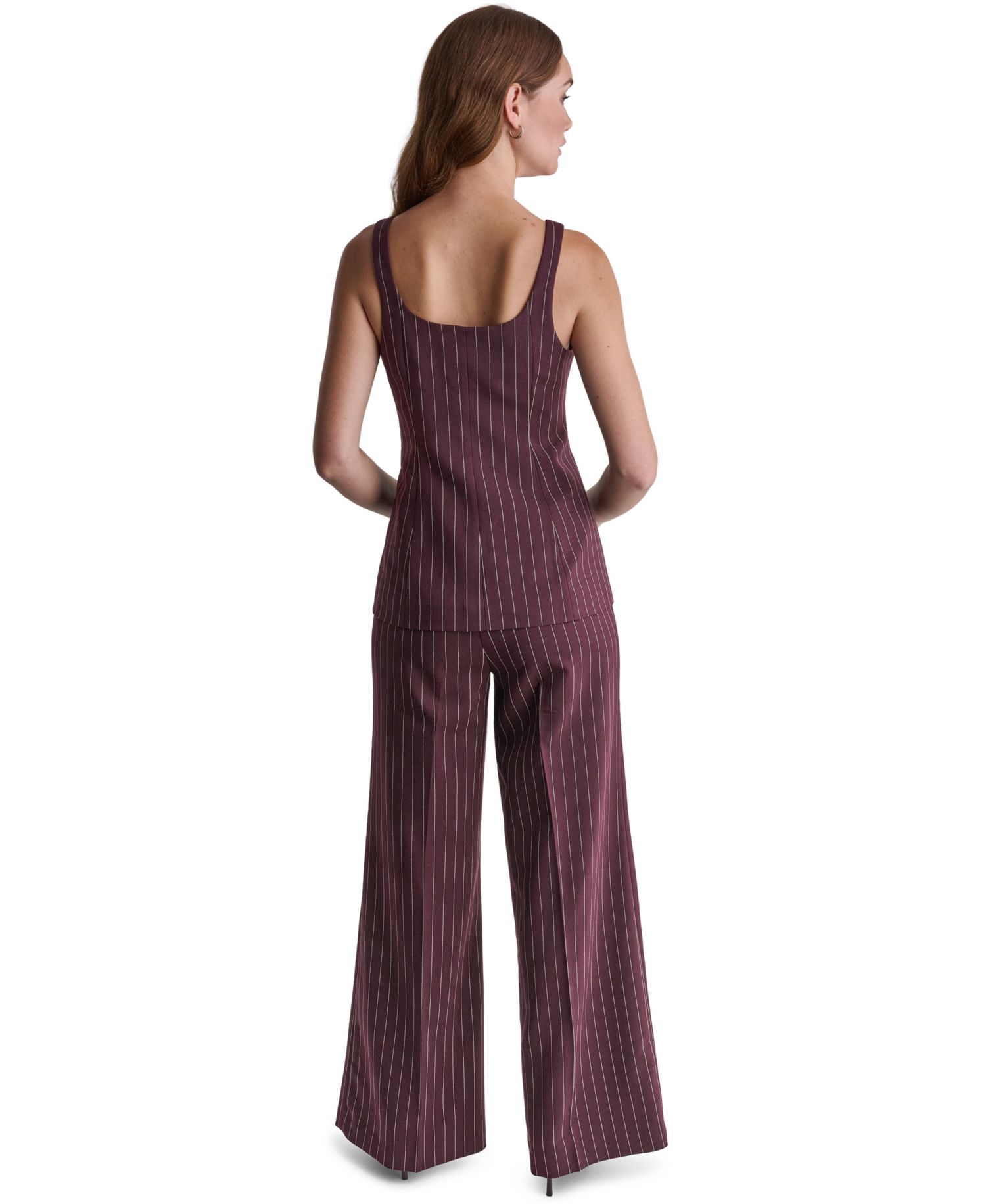 Women's Pinstripe Square-Neck Vest