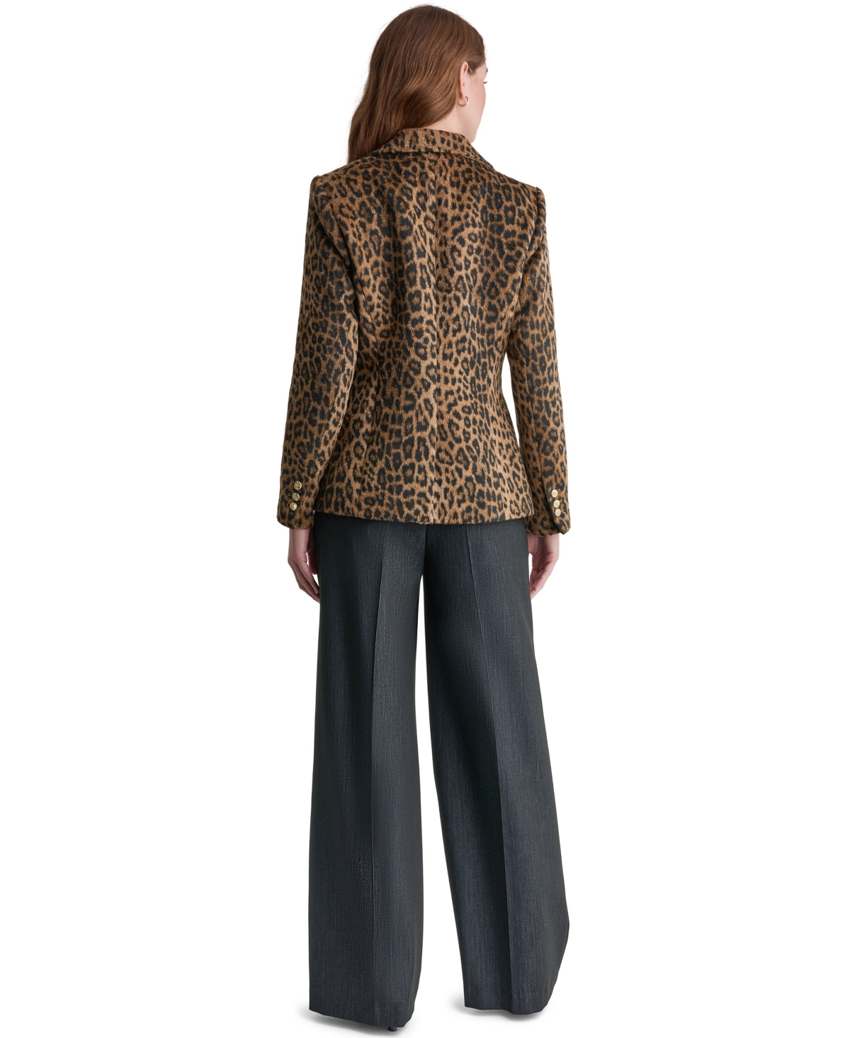 Bcbg Women's Leopard-Print Shoulder-Padded Blazer