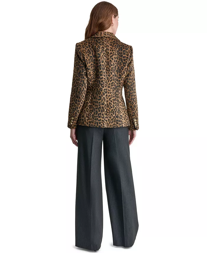 Women's Leopard-Print Shoulder-Padded Blazer - thumbnail 5